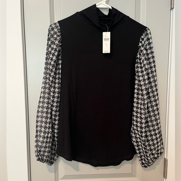 Anthropologie Nina Houndstooth Top - Picture 3 of 7